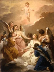 Sete anjos adoram o menino Jesus, c.1730-40